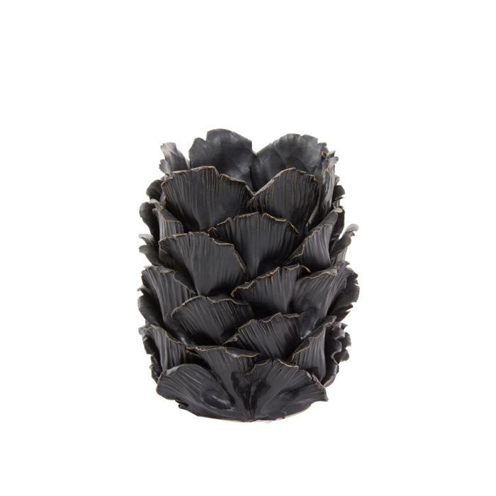 Tealight Ø14x15,5 cm TAPANUI ceramics matt black