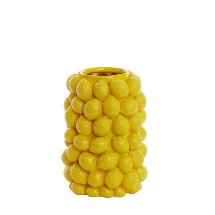 Vase deco Ø23,5x33 cm LEMON yellow