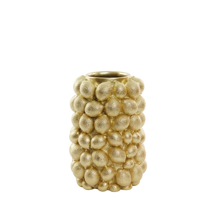 Vase deco Ø23,5x33 cm LEMON gold