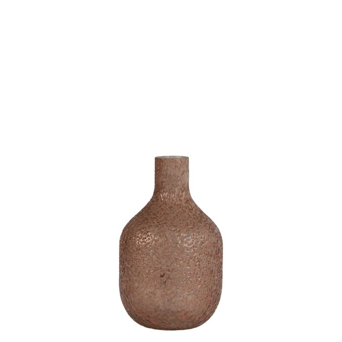 Vase Ø13x21 cm MOLUSI glass dark copper-copper