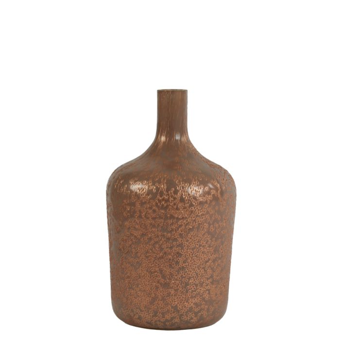 Vase Ø16x29 cm MOLUSI glass light copper-copper