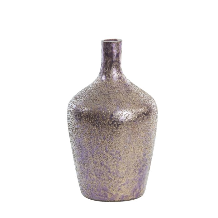 Vase Ø20x40 cm MOLUSI glass purple-gold