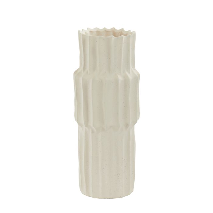Vase deco Ø14,5x36 cm LONGA ceramics cream