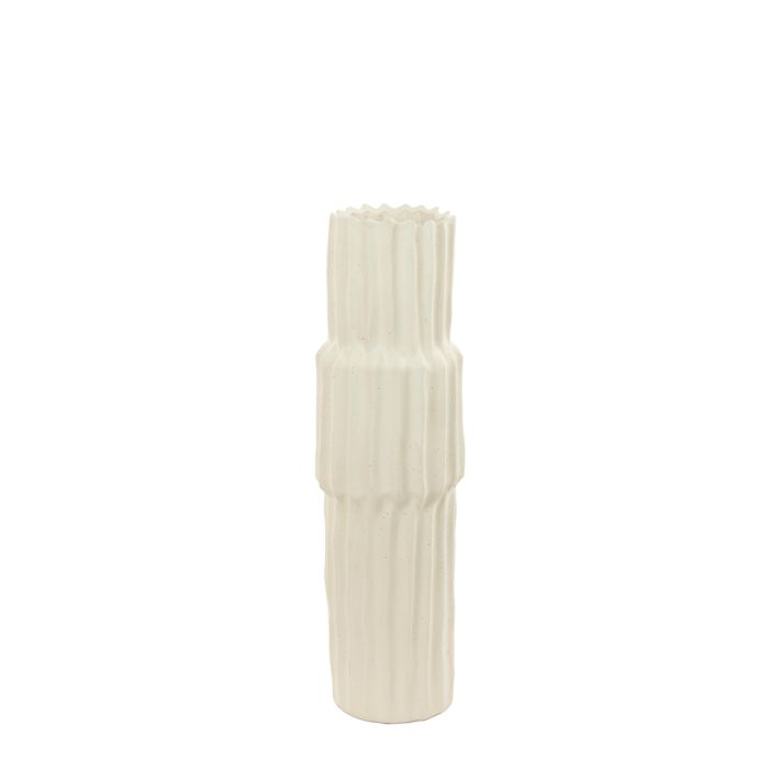 Vase deco Ø17x58 cm LONGA ceramics cream