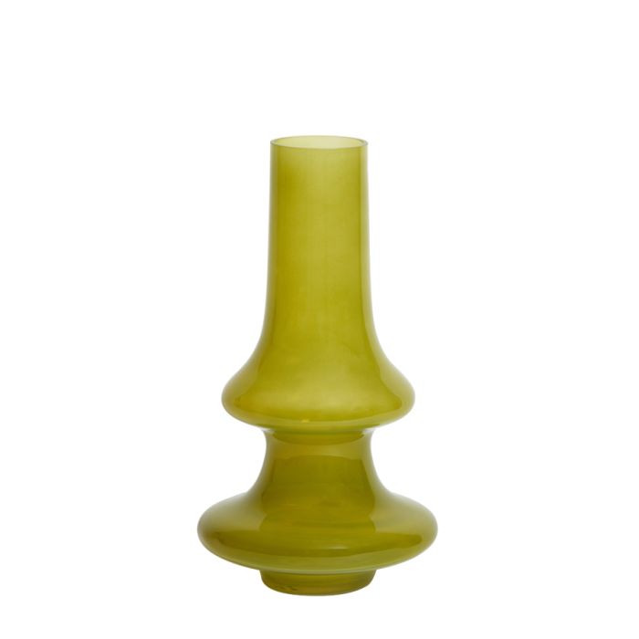 Vase Ø18,5x35,5 cm NIANA glass milky dark green
