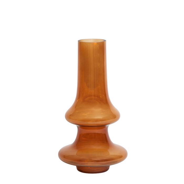 Vase Ø18,5x35,5 cm NIANA glass oil brown