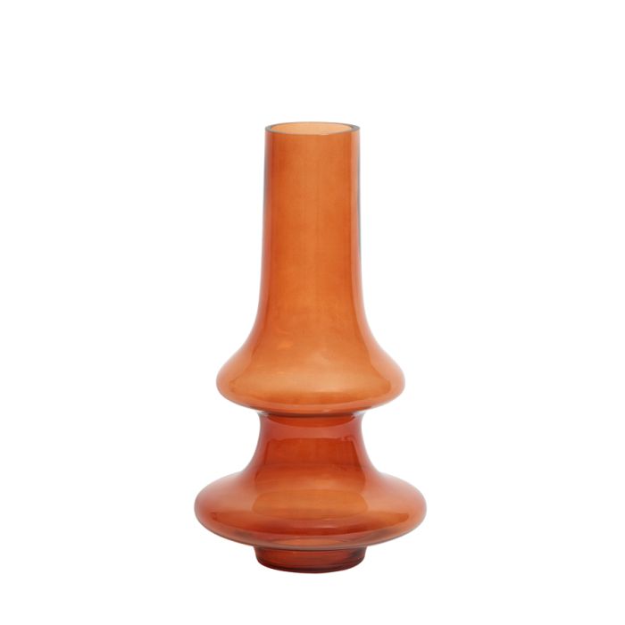 Vase Ø18,5x35,5 cm NIANA glass shiny dark orange