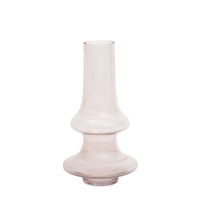 Vase Ø18,5x35,5 cm NIANA glass shiny light pink