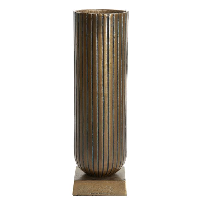 Vase deco 15x15x50 cm JIRONA raw antique bronze