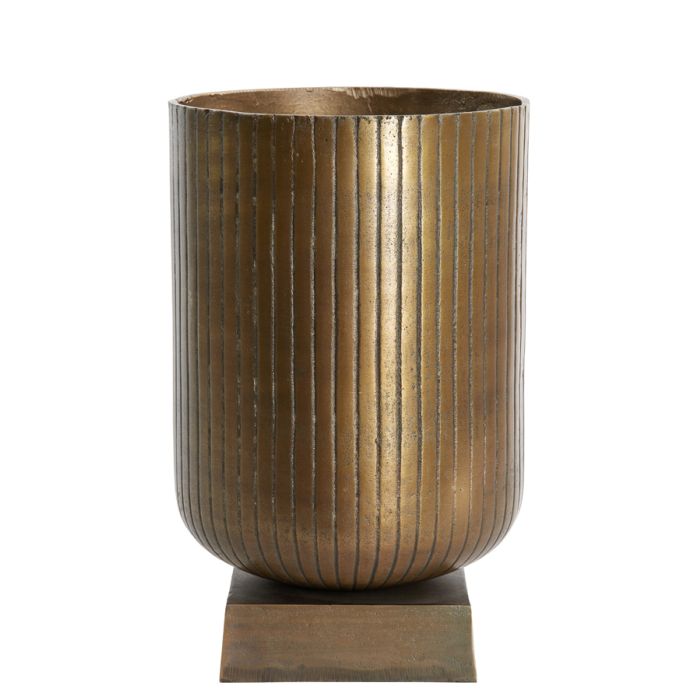 Vase deco 30x30x47 cm JIRONA raw antique bronze