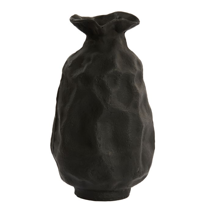 Vase deco 24x22x41 cm HOLBOX matt black
