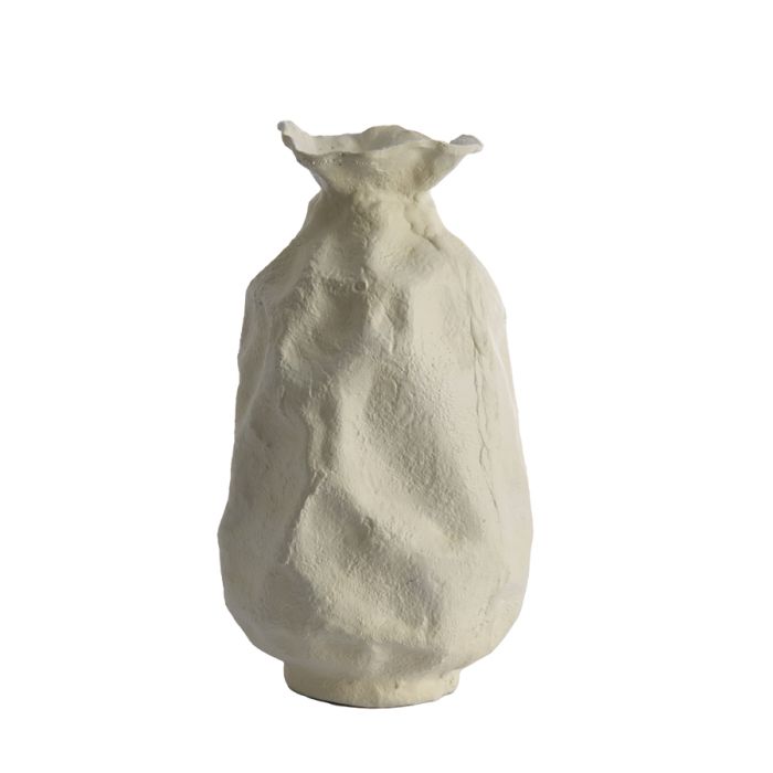 Vase deco 24x22x41 cm HOLBOX cream