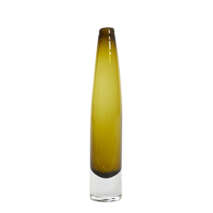 Vase Ø7,5x39,5 cm ESTUA glass olive green