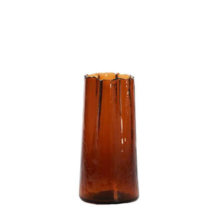 Vase Ø10x20 cm MURADA glass brown
