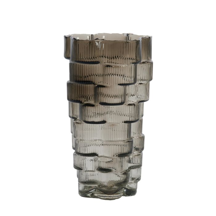 Vase Ø17,5x30 cm DOURO smoked glass