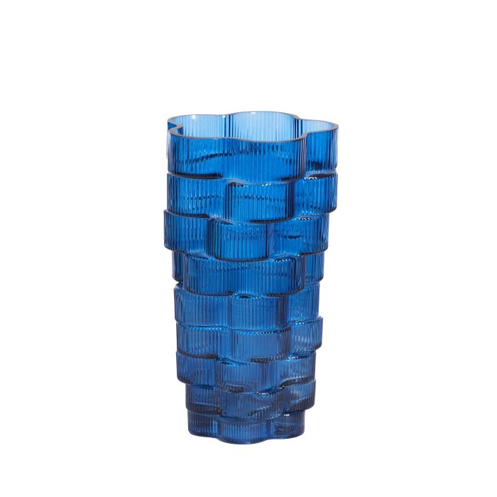 Vase Ø17,5x30 cm DOURO glass blue