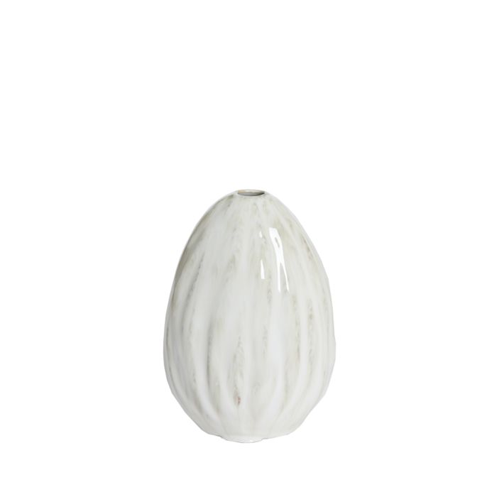 Vase deco 13,5x11x18,5 cm CACTA ceramics cream