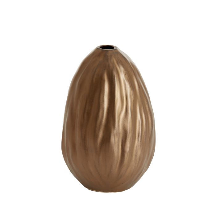 Vase deco 16x14x24,5 cm CACTA ceramics matt copper
