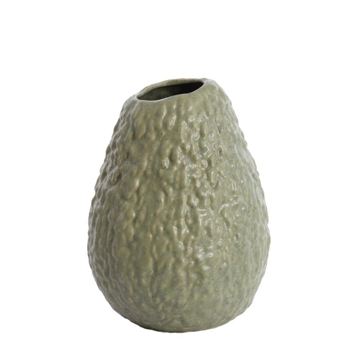 Vase deco 22,5x22x29,5 cm AVOCADO ceramics olive green