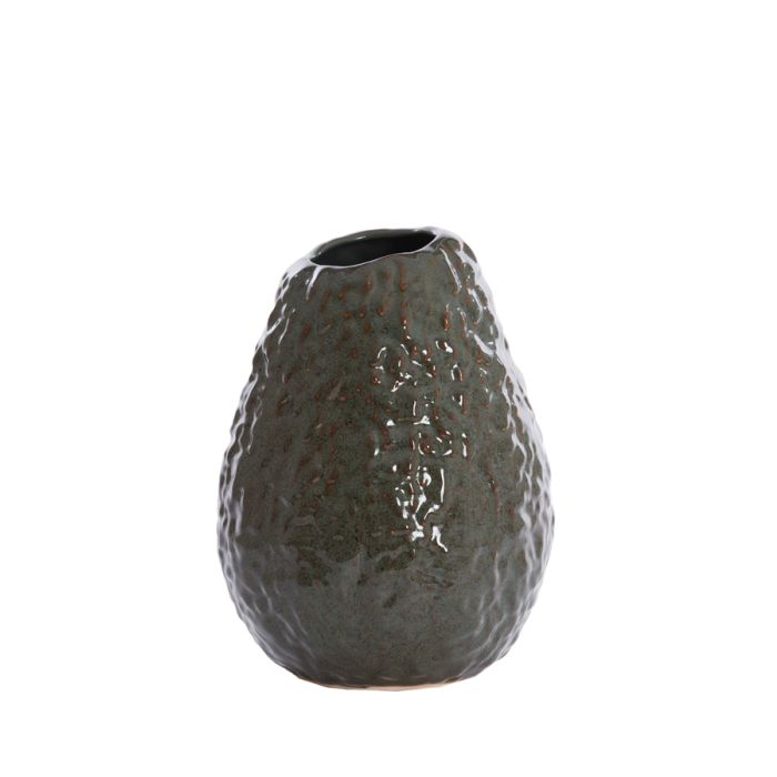 Vase deco 22,5x22x29,5 cm AVOCADO ceramics brown+green