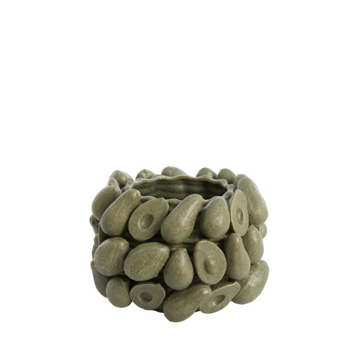 A - Vase deco Ø31,5x23 cm AVOCADO ceramics olive green