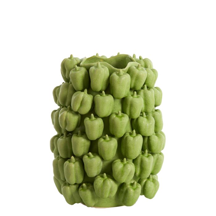 Vase deco 35x33x47 cm BELLPEPPER ceramics matt green