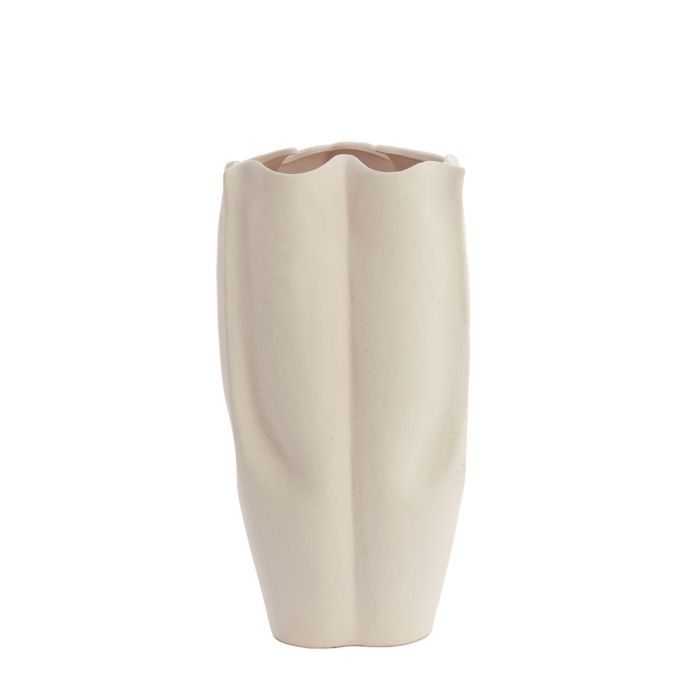 Vase deco 28x27,5x56 cm SANGULI ceramics cream