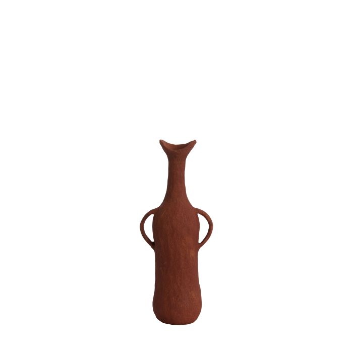 Vase deco 13,5x9x33 cm ANCONI brick red