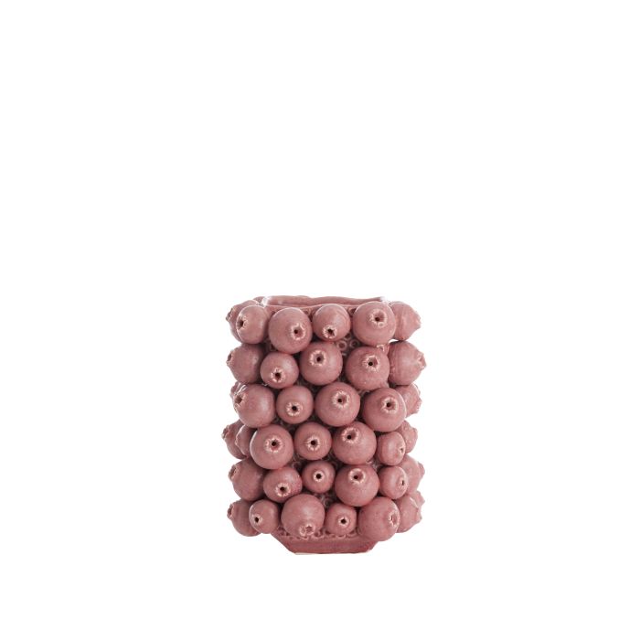 Vase deco 20,5x16x26 cm NITALI ceramics old pink