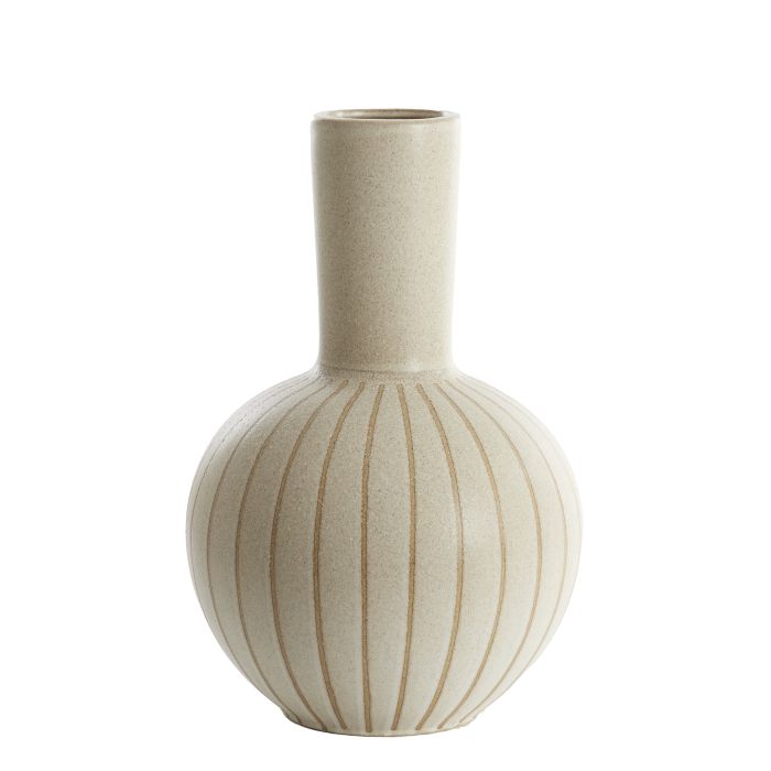 Vase deco Ø34x52 cm ULLOA ceramics matt sand+brown