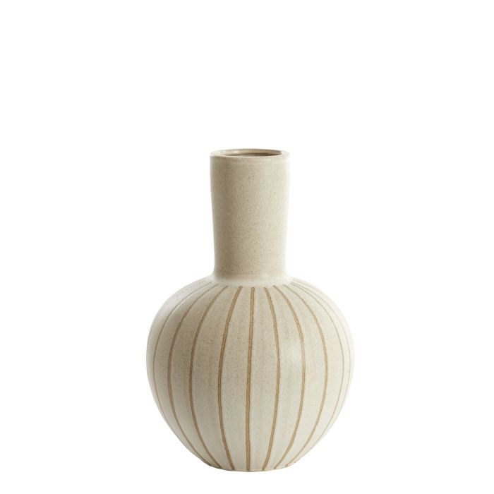 Vase deco Ø28,5x42 cm ULLOA ceramics matt sand+brown