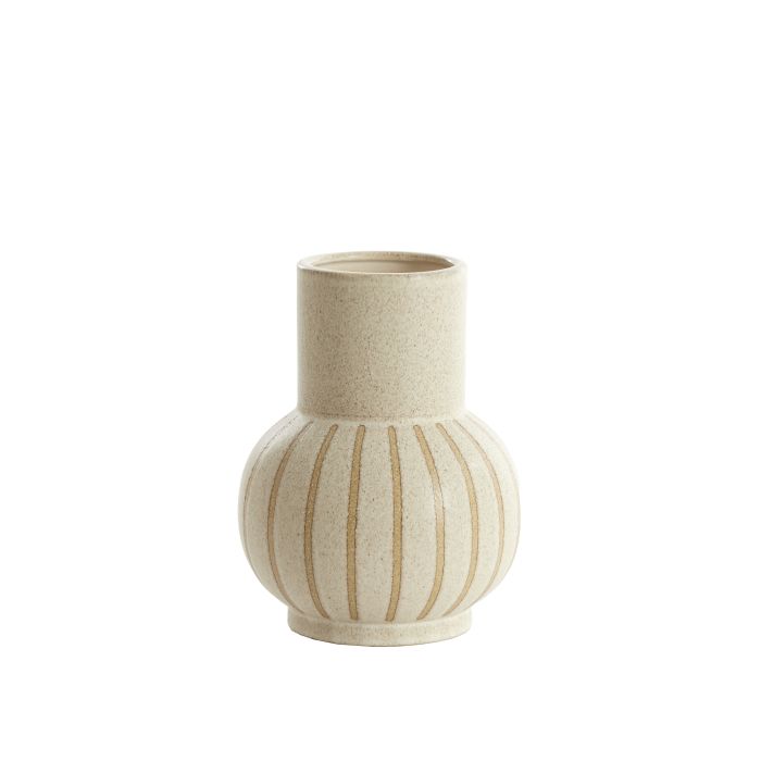 Vase deco Ø19x25 cm ULLOA ceramics matt sand+brown