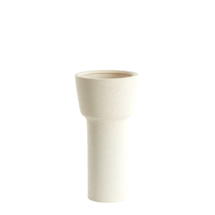 Vase deco Ø19x38 cm ALSACIA ceramics matt cream