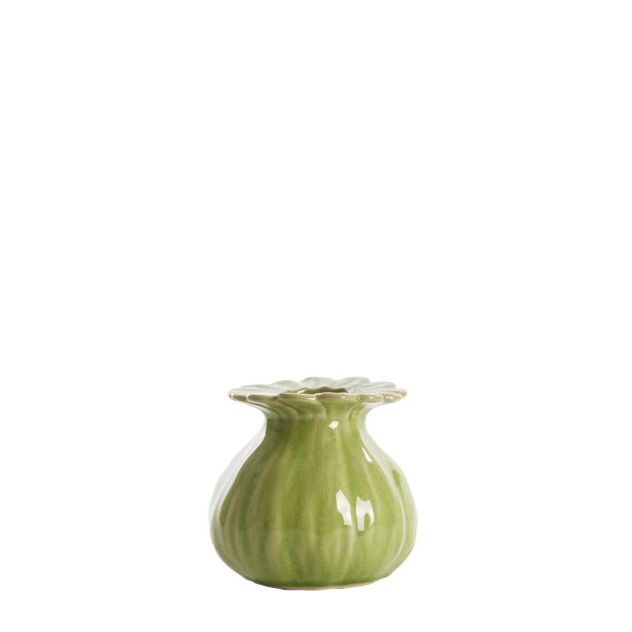 Vase deco Ø14x13 cm REWA ceramics green