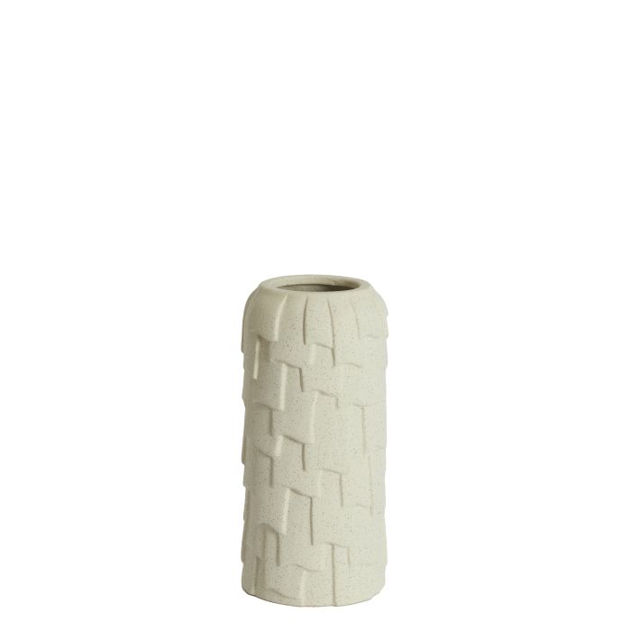 Vase deco Ø13,5x28 cm LEIMA ceramics matt cream