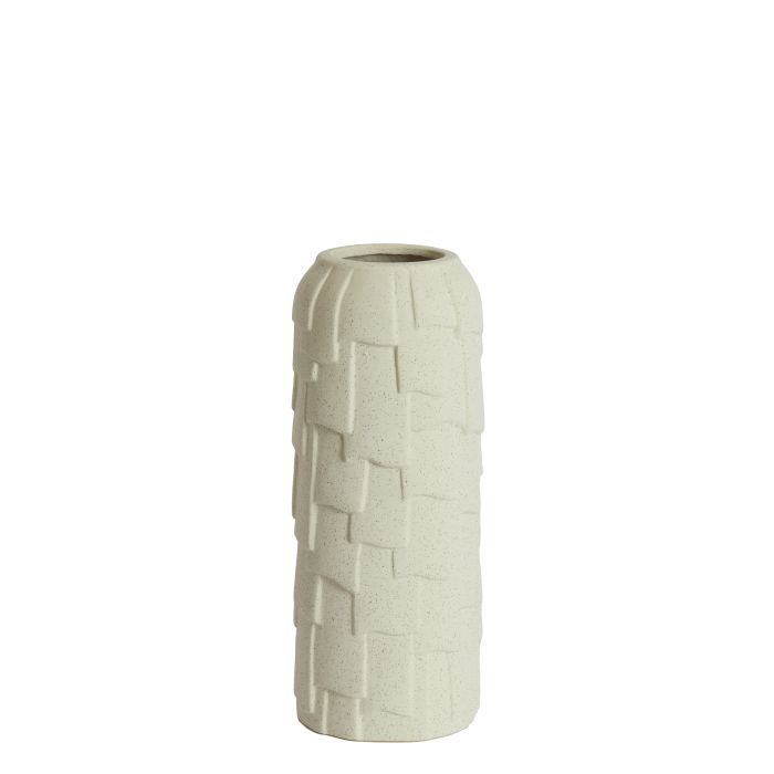 Vase deco Ø14x34,5 cm LEIMA ceramics matt cream