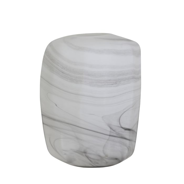 Vase Ø33x42 cm PACENGO glass white+black
