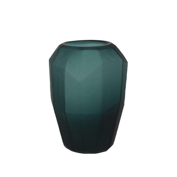 Vase 29x26x38 cm FLAMENGO glass dark green