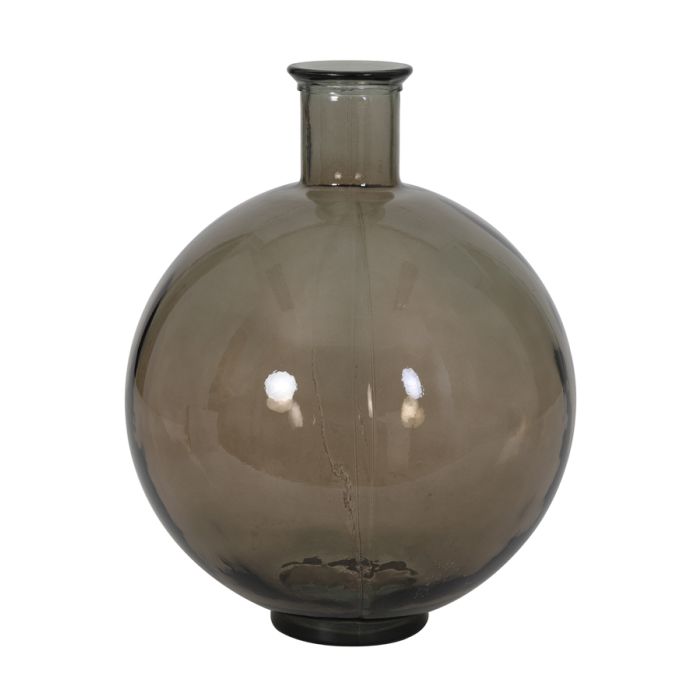 Vase Ø34x44 cm SOSSANO glass taupe
