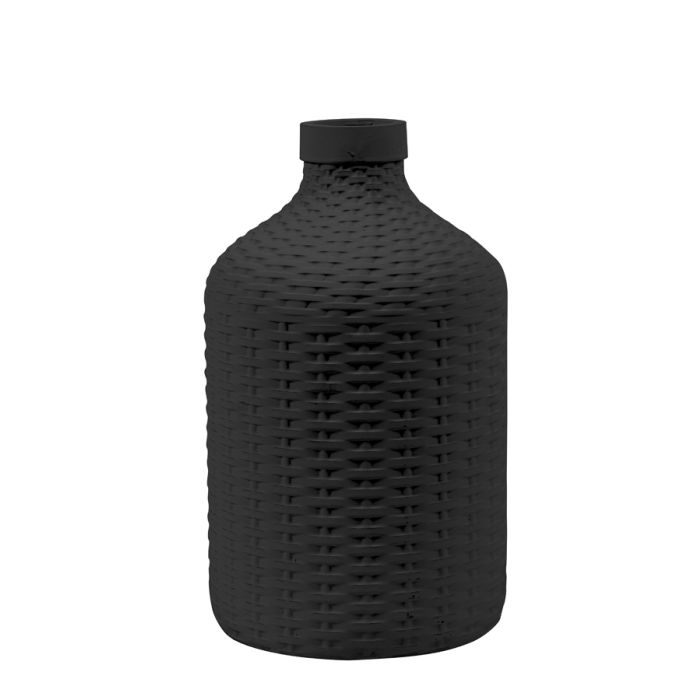 Vase deco Ø21x35 cm WICK matt black