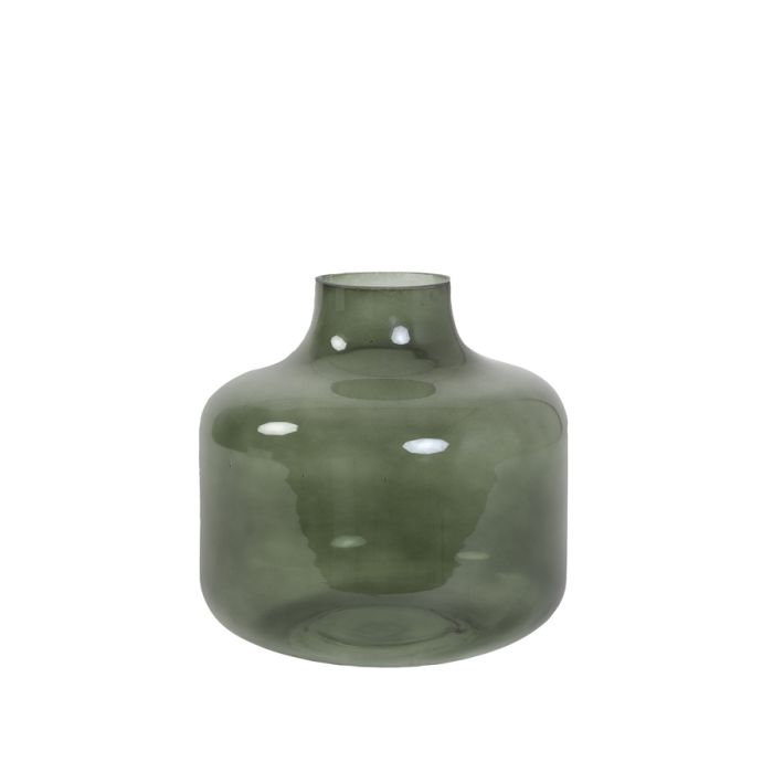 Vase Ø23x24 cm PHIENE glass dark green