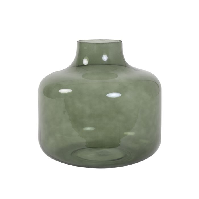 Vase Ø31,5x30 cm PHIENE glass dark green
