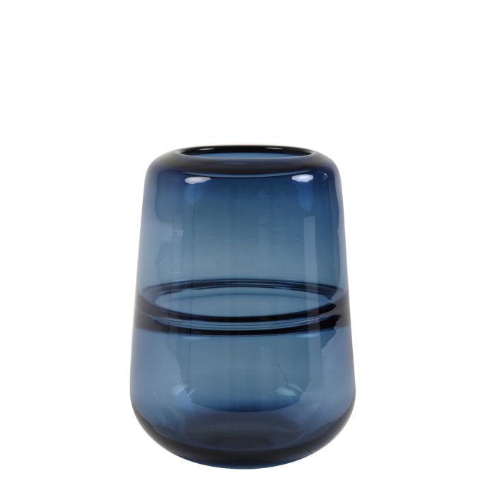 Vase Ø16,5x22 cm ERMIDA glass blue lustre