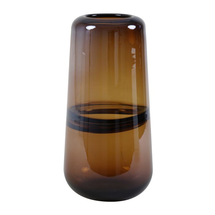 Vase Ø15x31 cm ERMIDA glass brown lustre