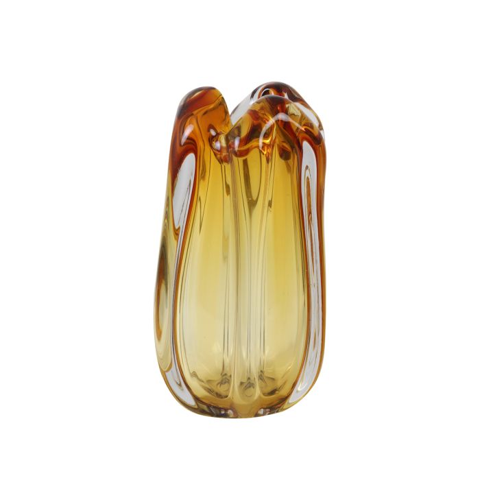 Vase Ø15x28 cm MURELA glass amber