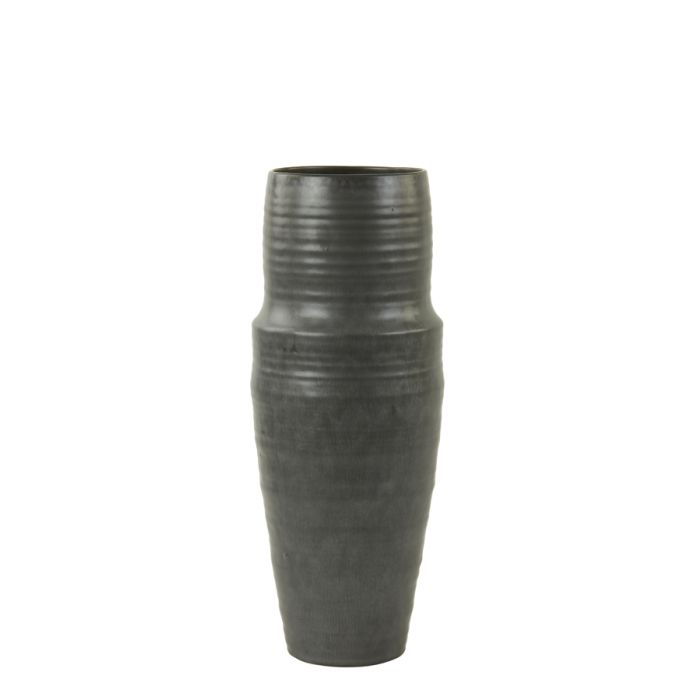 Vase deco Ø17,5x44,5 cm PICACHO ceramics matt dark grey