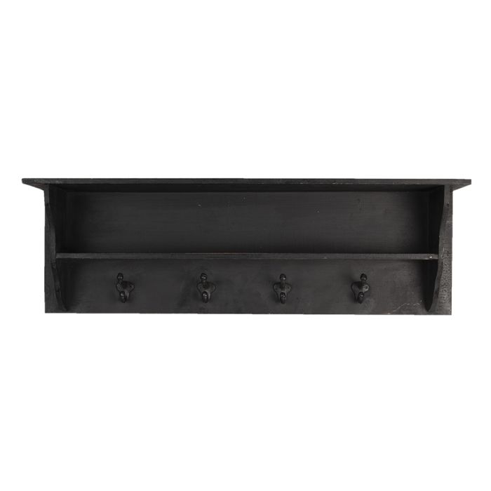 Coat rack black 90x18x29 cm - pcs