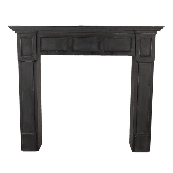 Fireplace black 125x27x108 cm - pcs     