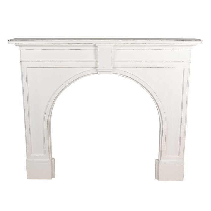 Fireplace white 130x21x104 cm - pcs     