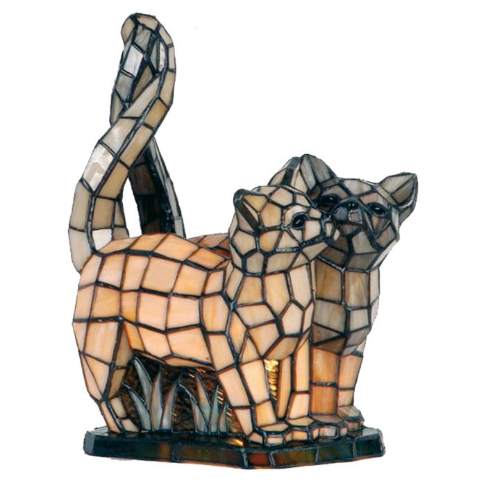 Table lamp Tiffany cats 27x18x35 cm E14/max 1x40W - pcs